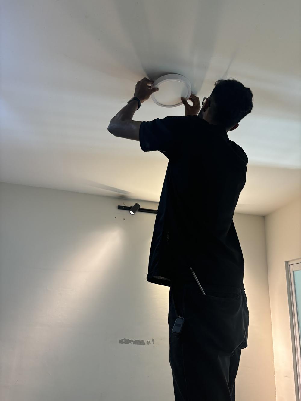 Lights & fan installation